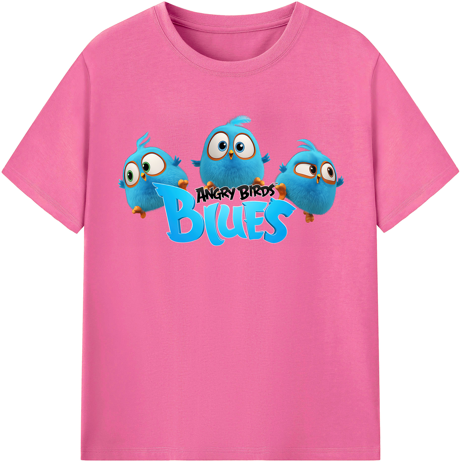 （画像用） Angry Birds アングリーバード レディースカジュアルプリントTシャツ（綿100％）